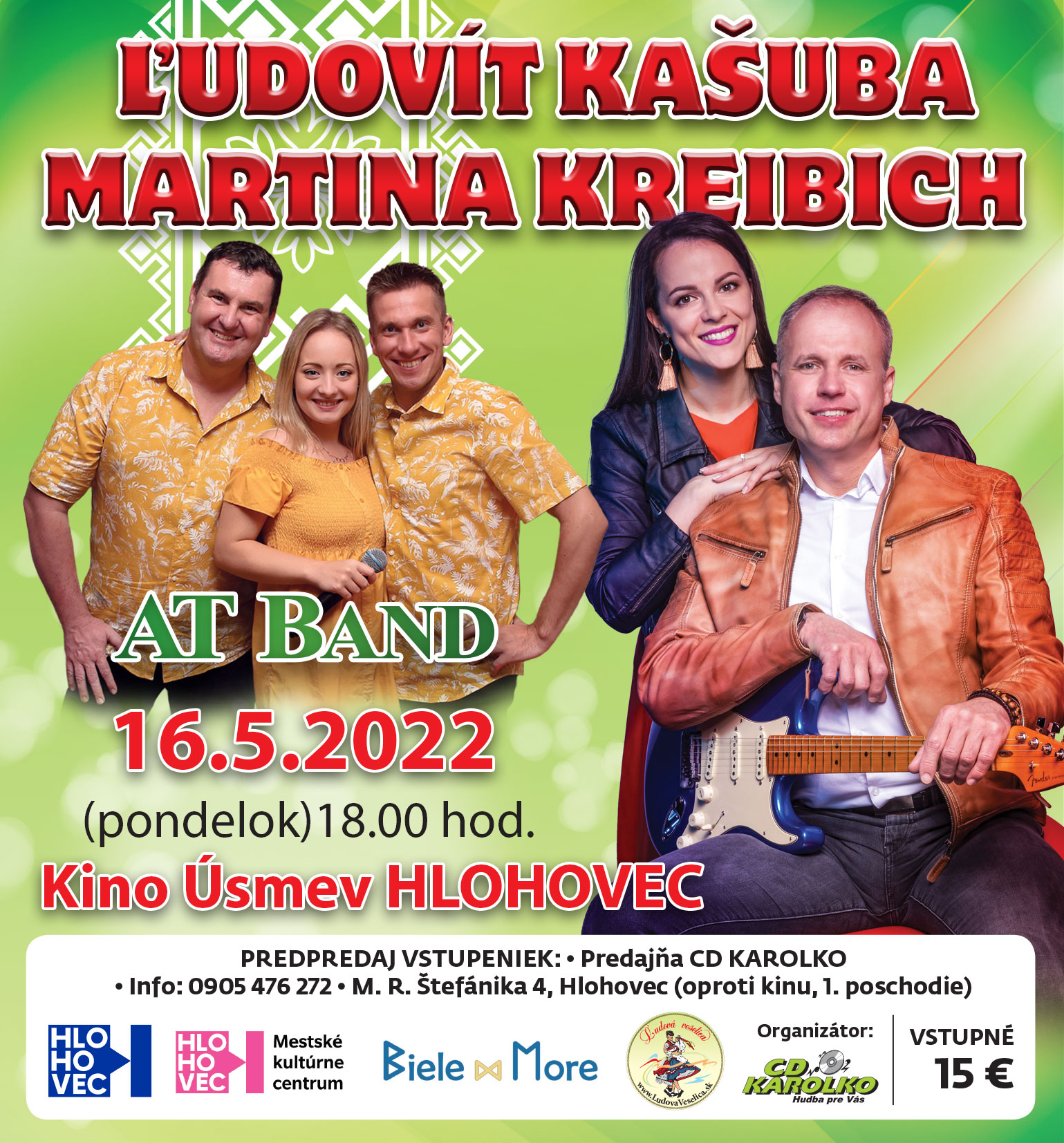 VSTUPENKA - Ľudovít Kašuba a Martina Kreibich / AT Band