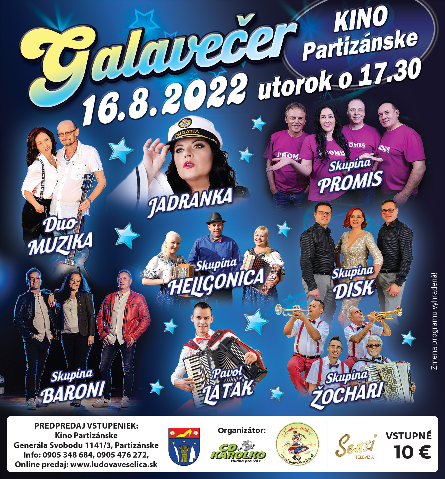 VSTUPENKA - Galavečer 16.8.2022